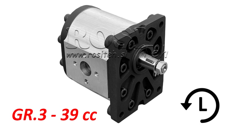 POMPE HYDRAULIQUE GROUPE 3 39 CM³ – SENS ANTIHORAIRE AVEC BRIDE