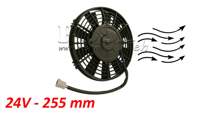 AXIÁLNÍ VENTILÁTOR 255MM TAŽNÝ 24V