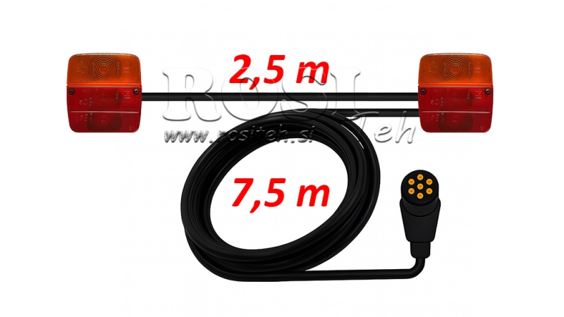 LEUCHTEN-SET MIT KABEL 7,5M+2,5M