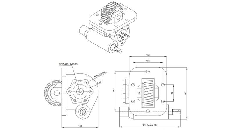 Méretek HIDRAULIKUS SZIVATTYÚ - ISUZU HINO MECHANIKUS