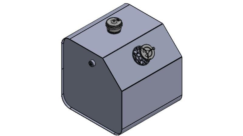 FÉM TARTÁLY FELSŐ 150 Lit 600x600x500mm