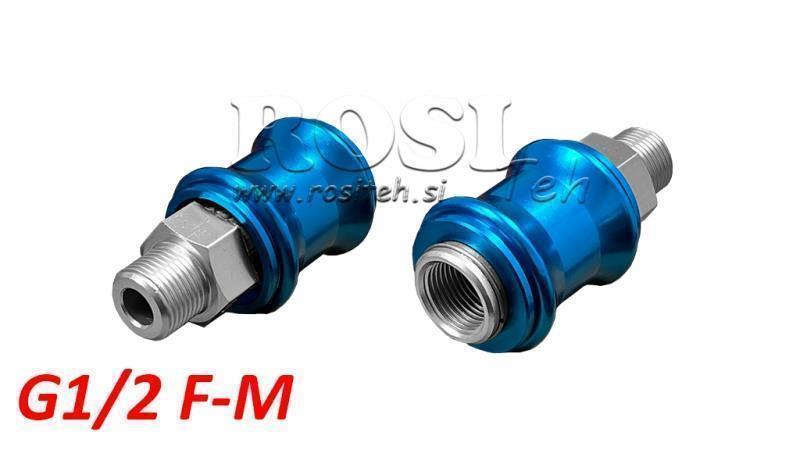 PNEUMATIKUS KÉZI CSÚSZÓ SZELEP 3/2 PRRS G1/2 F-M