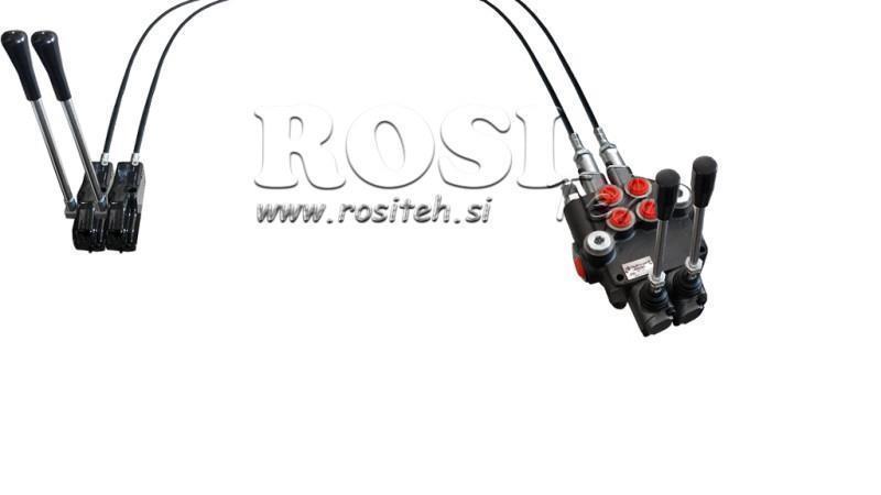 JOYSTICK DVOJNA ROČICA 1 met. HIDRAVLIČNI VENTIL 2xP40 lit.