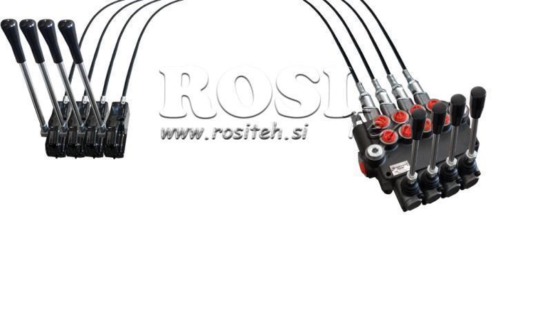 JOYSTICK DVOJNA ROČICA 2,5 met. HIDRAVLIČNI VENTIL 4xP40 lit.