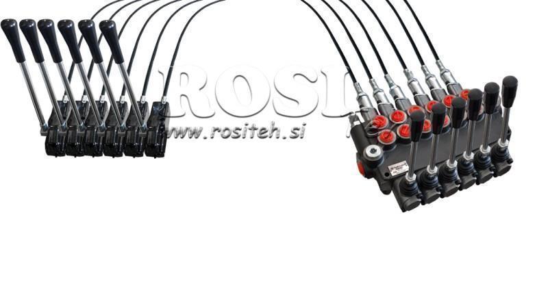 JOYSTICK DVOJNA ROČICA 2 met. HIDRAVLIČNI VENTIL 6xP40 lit.