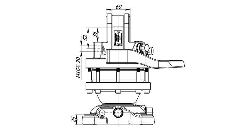 ROTATORE IDRAULICO 3000/1500 KG CON FLANGIA