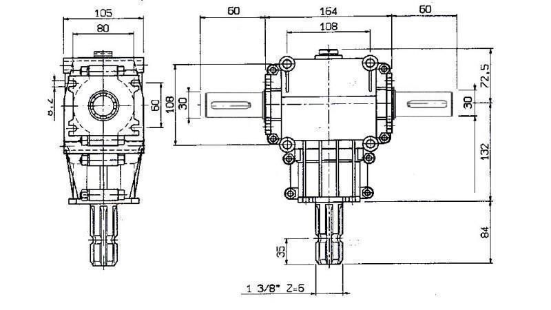 SZÖG FOGASKERÉK PTO-R22T 1:2 (23HP-17kW)