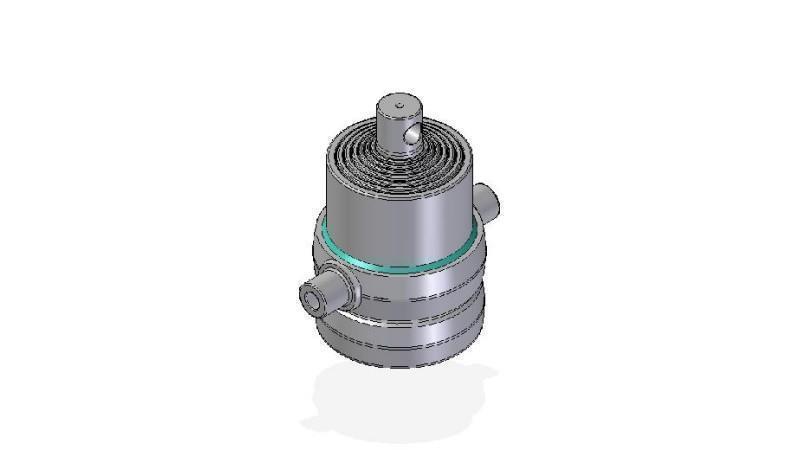 7016F -TELESKOPZYLINDER STANDARD/LOCH 7 STUFEN HUB 1345 FI 190