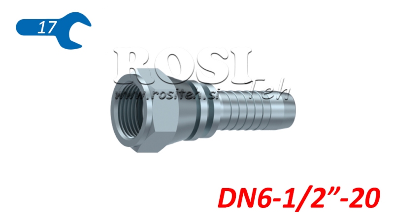 CONEXIUNE HIDRAULICĂ DKJ JIC74° FEMELĂ DN6-1/2”-20