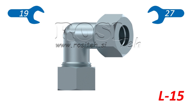 ХИДРАВЛИЧНО КОЛЯНО L-15 С ГАЙКА