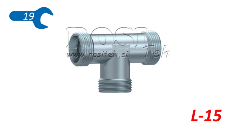 HYDRAULISCHE T-STUK L-15 MET MOER