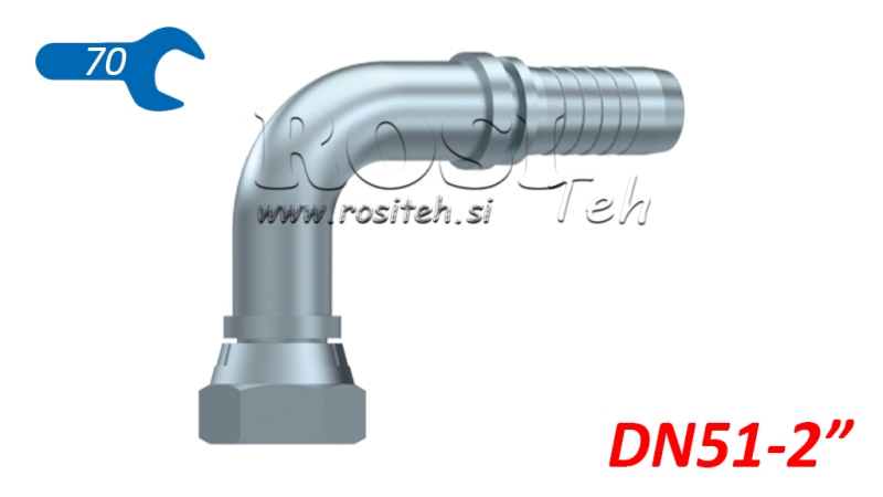 HIDRAULISKĀ SAVIENOJUMS BSP SIEVIETES ELBOW 90° DN51-2