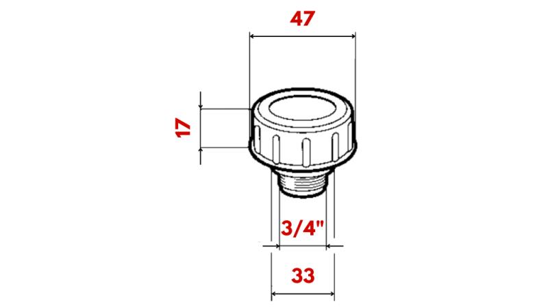 TAPÓN DE LLENADO 3/4 CON VENTILACIÓN