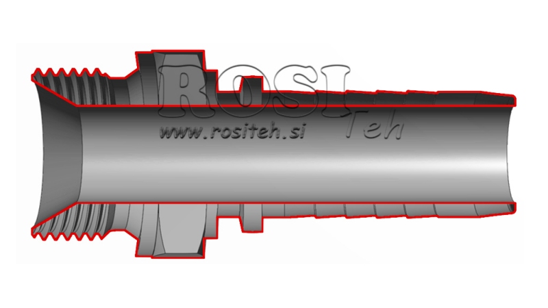 CONEXÃO HIDRÁULICA BSP MACHO DN6-M18X1,5