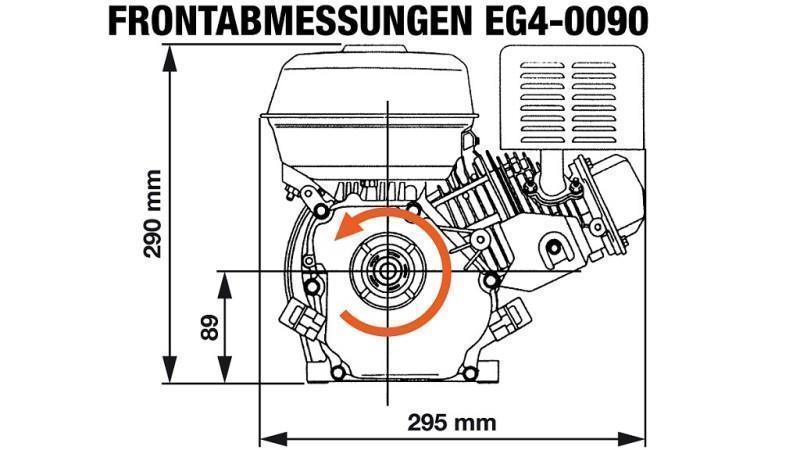 moteur à essence EG4-90cc-1.79kW-2.43HP-3,600 RPM-H-KW15.9(5/8