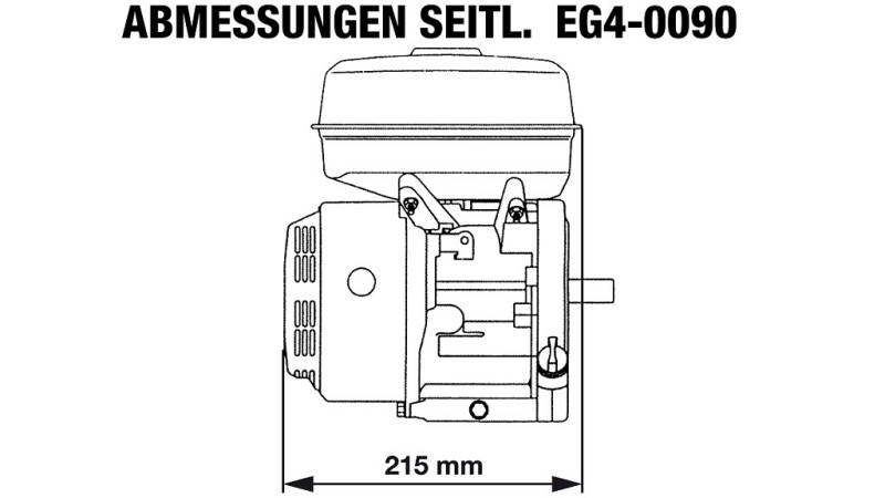 bensiini moottori EG4-90cc-1.79kW-2.43HP-3,600 RPM-H-KW15.9(5/8