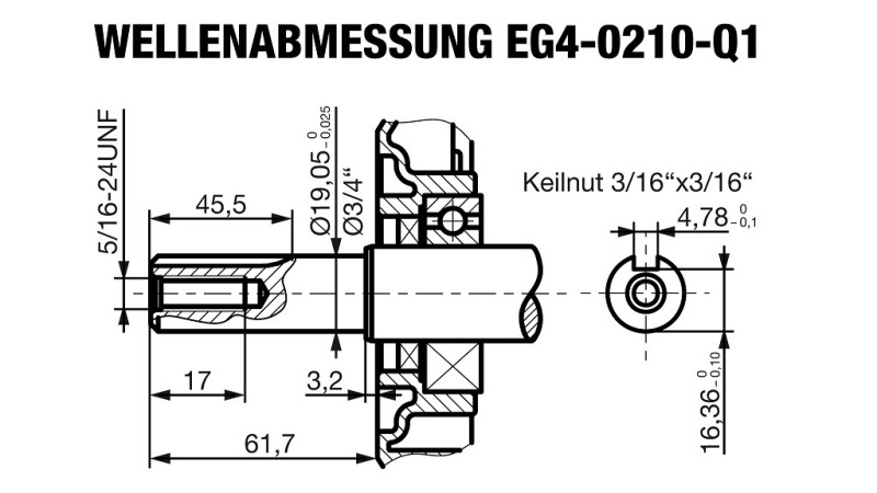 moteur à essence EG4-200cc-5.10 kW-3,600 RPM-H-KW19.05(3/4