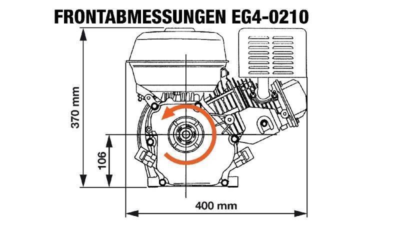 moteur à essence EG4-200cc-5.10 kW-3,600 RPM-H-KW19.05(3/4