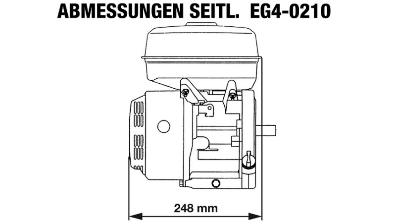 moteur à essence EG4-200cc-5.10 kW-3,600 RPM-H-KW19.05(3/4