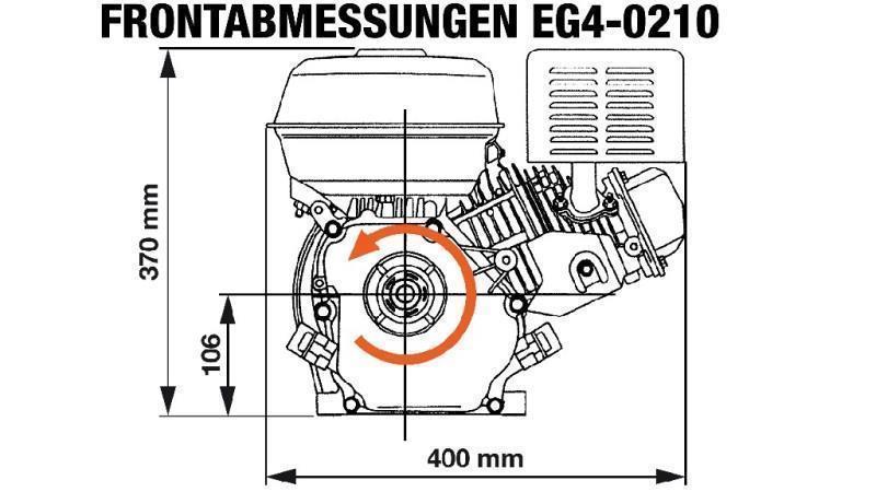 benzínový motor EG4-200cc-5.10 kW-3,600 RPM-E-KW20x53-elektrický štart