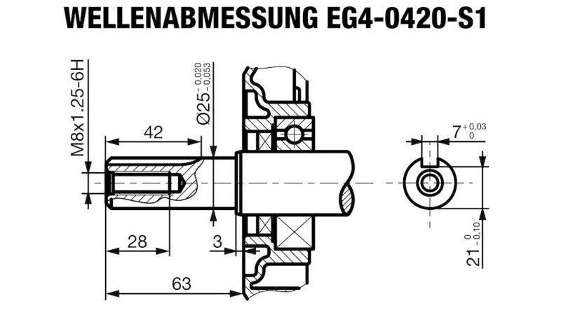 benzínový motor EG4-420cc-9.6kW-13.1HP-3,600 RPM-H-KW25x63-manual start