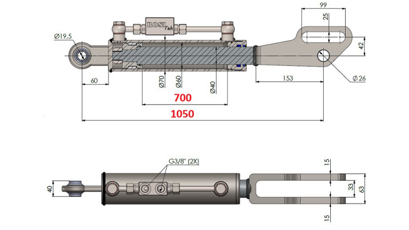 2TON. SEITLICHE HUBSTREBENVERSTELUNG POINT 60/40-350 (700mm-1050mm)