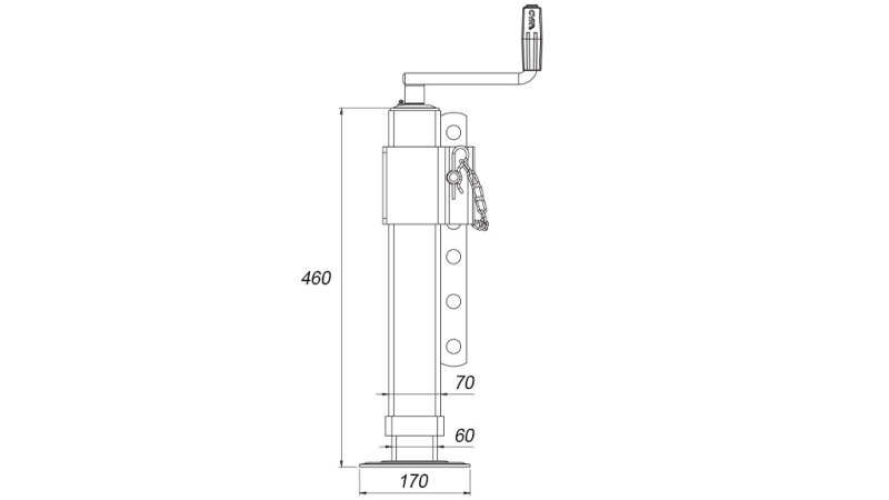 PÉ DE SUPORTE ROSCADO AJUSTÁVEL 320mm - 1,000kg