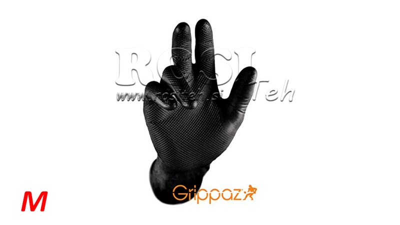 GANTS NITRILE GRIPPAZ NOIR 50/1 - M