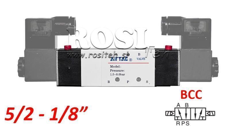 ELETTROVALVOLA PNEUMATICA 5/2 BISTABILE 1/8 PRT-0552-BCC