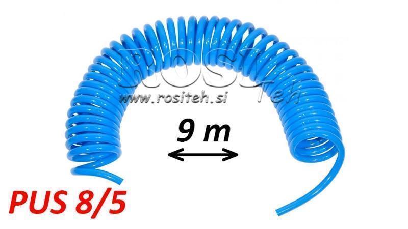 PUS 8/5 9m UNFURNISHED BLUE AIR HOSE SPIRAL