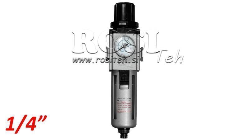 PNEUMATIC FILTER REGULATOR 200 G1/4 40µ 0-10b