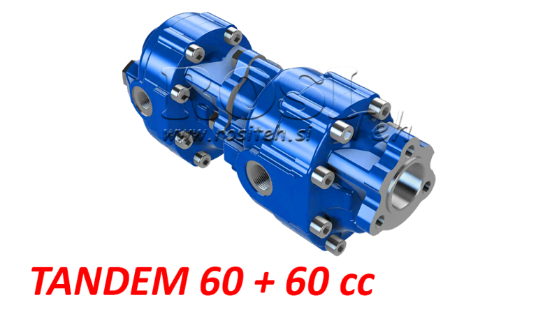 HIDRAVLIČNA LITOŽELEZNA ČRPALKA TANDEM 60+60cc-200 bar REVERZIBILNA