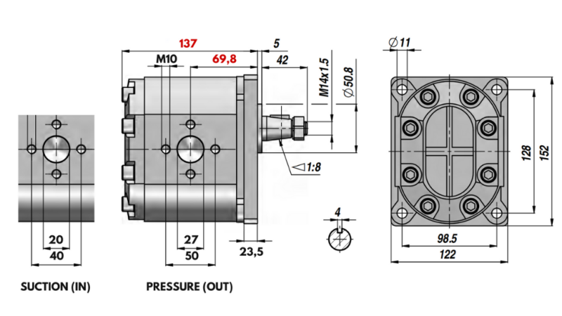 HYDRAULINEN PUMPPU GR.3 34 CC VASEN - PRIORBIS