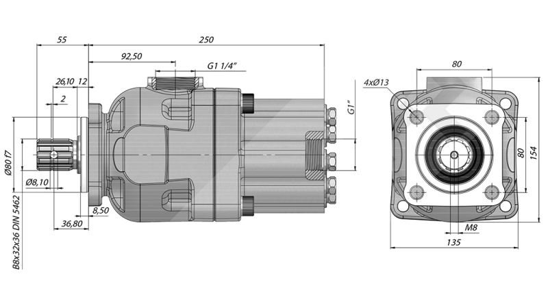 POMPA IDRAULICA A PISTONI -80cc - 270 bar