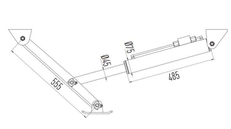 HIDRAVLIČNA NOGA DVOSMERNA 380mm - 3.100kg