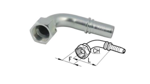 HYDRAULISK-ANSLUTNING-JIC74°-HON-ELBOW-90°