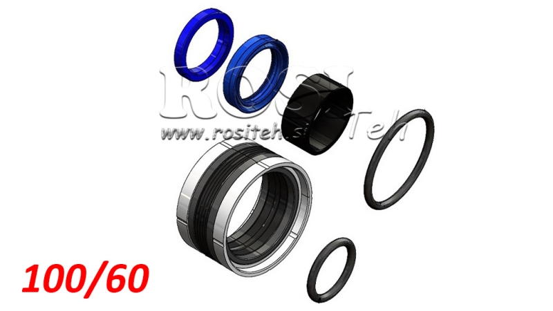 SET OF SEALS FOR HYDRAULIC CYLINDER 100/60