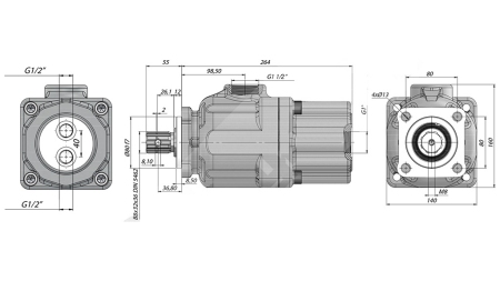 HYDRAULISK PISTONPUMP -100CC - 300 BAR