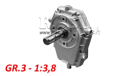 ÜBERSETZUNGSGETRIEBE GR.3 -1:3,8 ZAPFWELLE STUMMEL