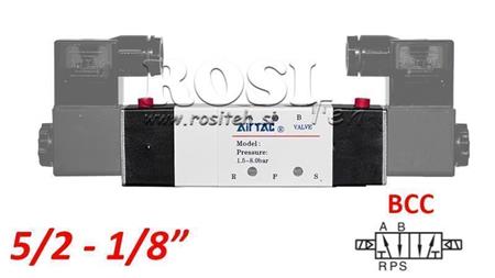 ELETTROVALVOLA PNEUMATICA 5/2 BISTABILE 1/8 PRT-0552-BCC