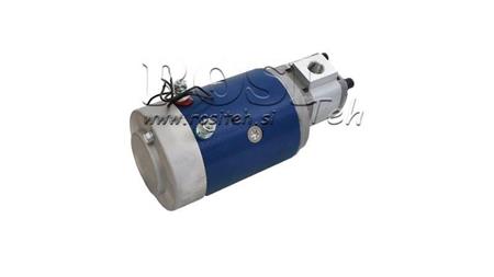 HYDRAULIKKOPPLUNG PUMPE GR.1 + ELEKTROMOTOR 12V 1,6kW = 2,5cc - 6,6lit