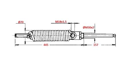 EGYOLDALÚ HIDRAULIKUS HENGER TANKFEDÉL NYITÁSÁHOZ 5''