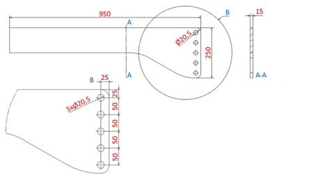 UNIVERZALNI TRAKTORSKI NOSAČI (950mm) ČELNE HIDRAULIKE ZA TRAKTOR 1500kg