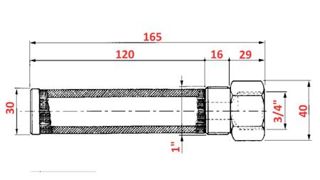 SAUGFILTER 250 μm 3/4