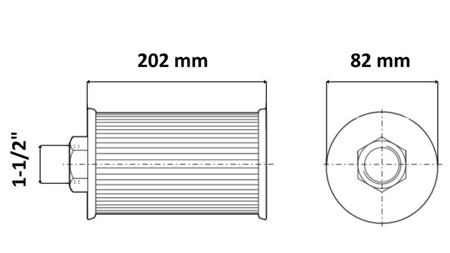 HIDRAULIKUS SZÍVÓ SZŰRŐ FÉMES 1 1/2'' - 125 LIT