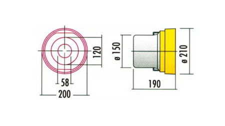 PVC PROTECTION FOR PTO SHAFT 210x190x150