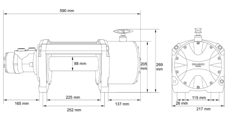 HIDRAULIČNO VITLO DWHI 16000 HD - 7257 kg