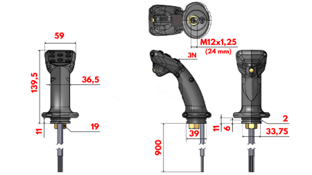 TELECOMANDO JOYSTICK - 2 TASTI