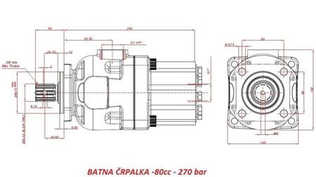 HYDRAULIC PISTON PUMP 80cc - 270 bar