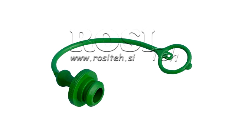 COUVERTURE EN CAOUTCHOUC PROTECTRICE VERTE - RACCORDS RAPIDES FEMELLE